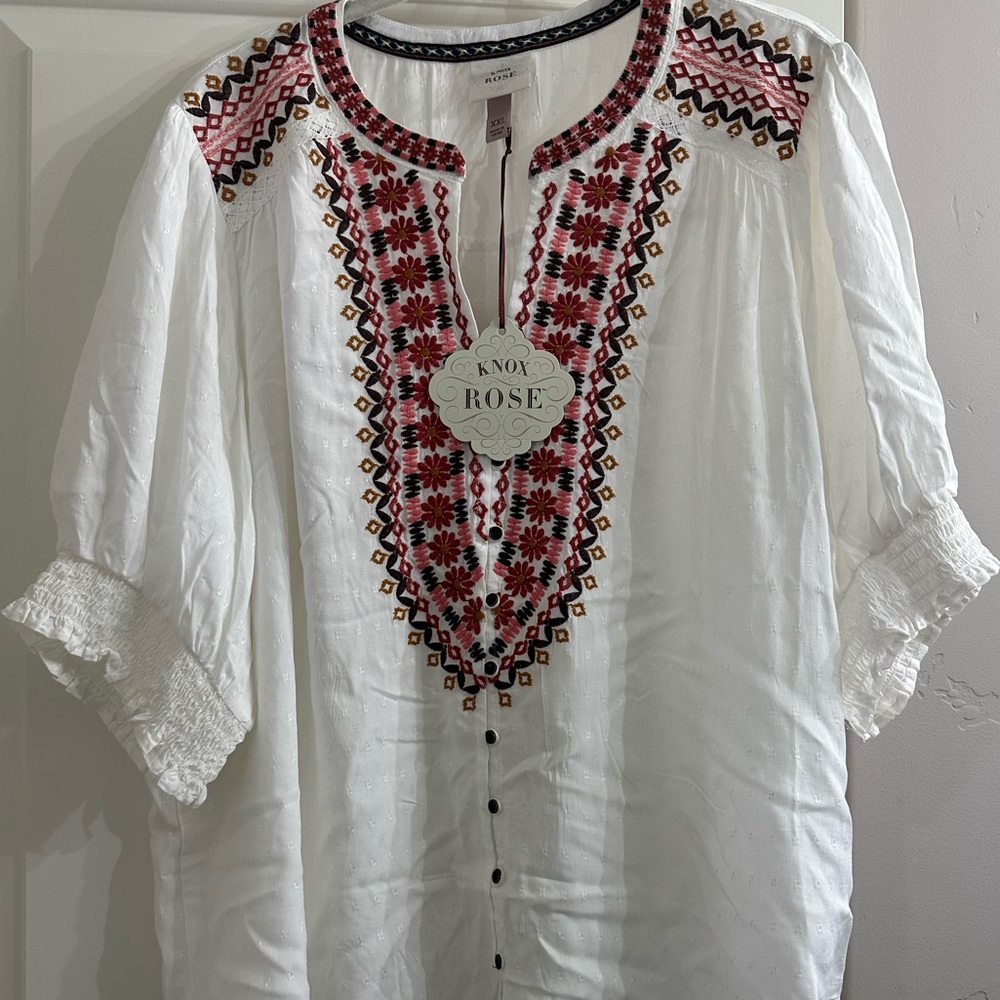 NWT Knox Rose blouse top women’s XXL